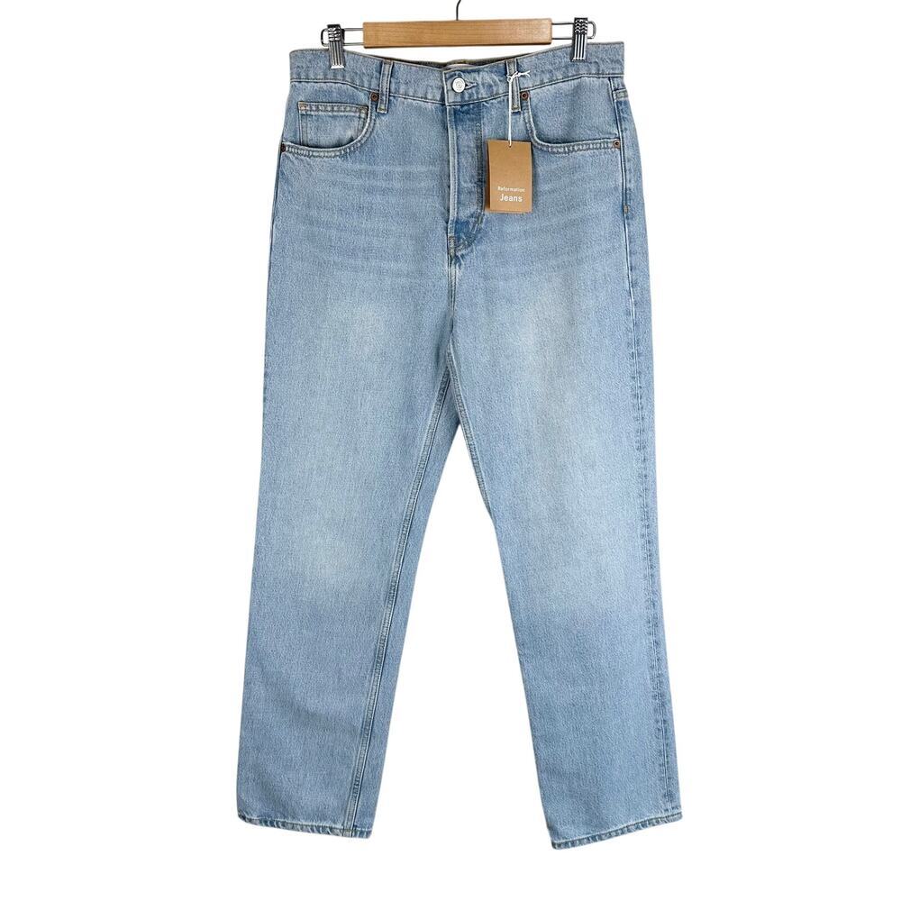 REFORMATION Cynthia High Rise Straight Jean in Tahoe Size 30